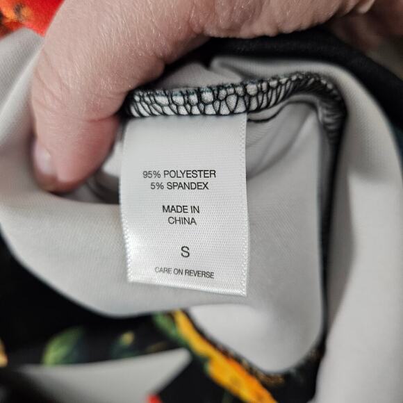 New York & Company Floral Knee-Length Bodycon Sleeveless Dress Sz Small Stretchy - Picture 9 of 10